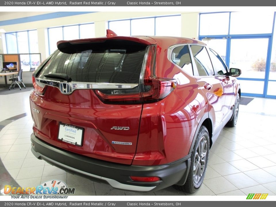 2020 Honda CR-V EX-L AWD Hybrid Radiant Red Metallic / Gray Photo #8
