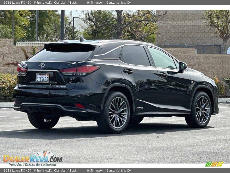 2021 Lexus RX 450h F Sport AWD Obsidian / Black Photo #4