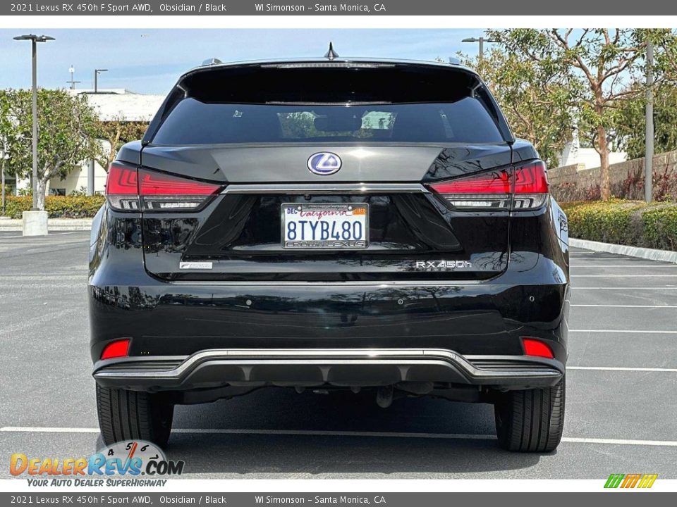 2021 Lexus RX 450h F Sport AWD Obsidian / Black Photo #5