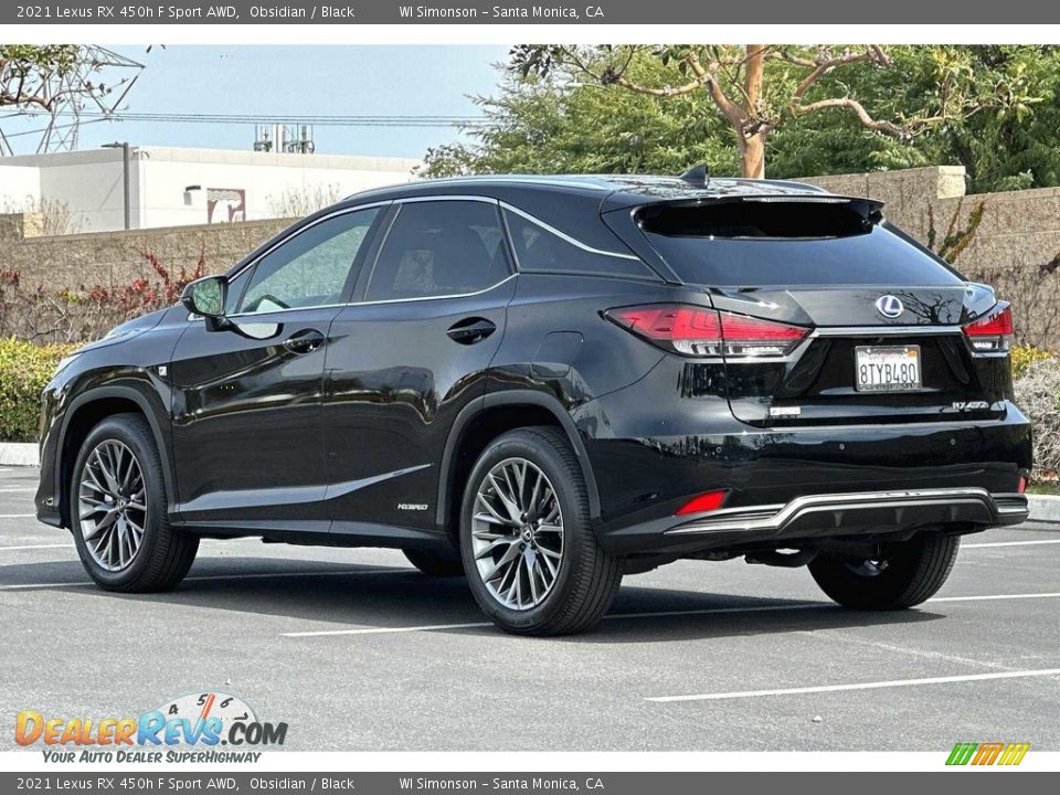 2021 Lexus RX 450h F Sport AWD Obsidian / Black Photo #6