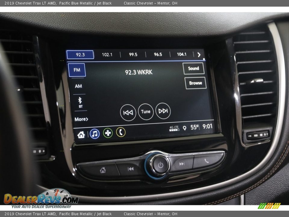 2019 Chevrolet Trax LT AWD Pacific Blue Metallic / Jet Black Photo #10
