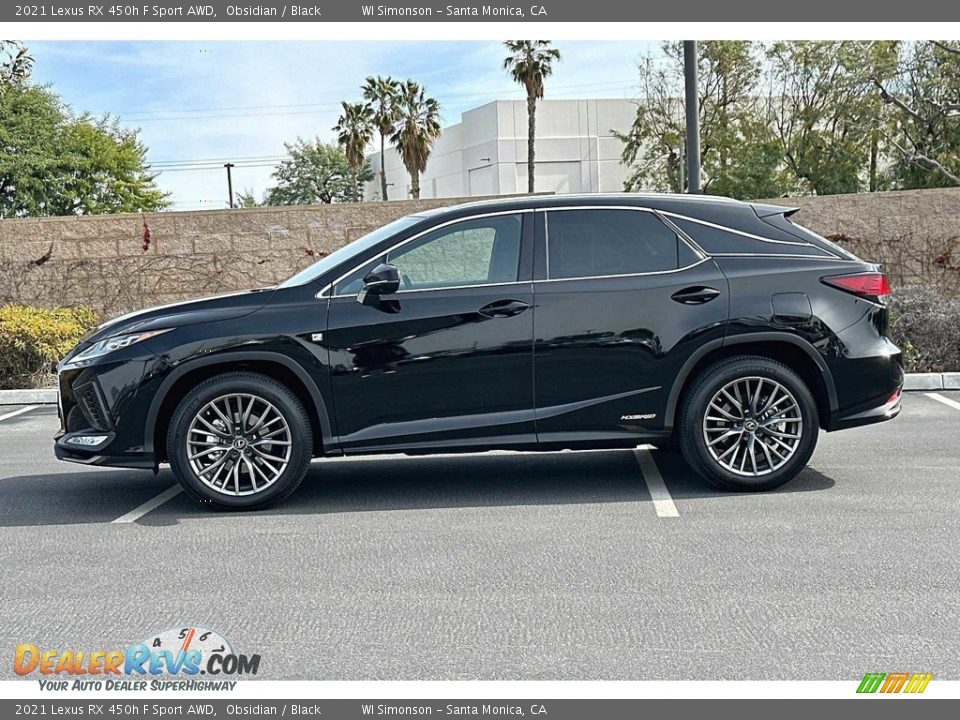 Obsidian 2021 Lexus RX 450h F Sport AWD Photo #7