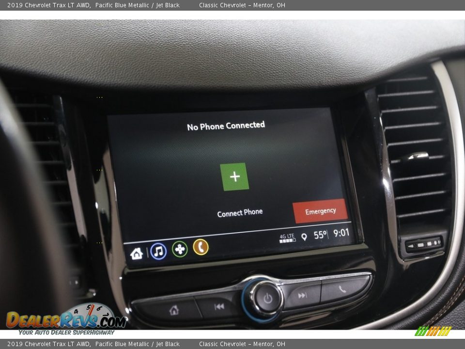 2019 Chevrolet Trax LT AWD Pacific Blue Metallic / Jet Black Photo #11