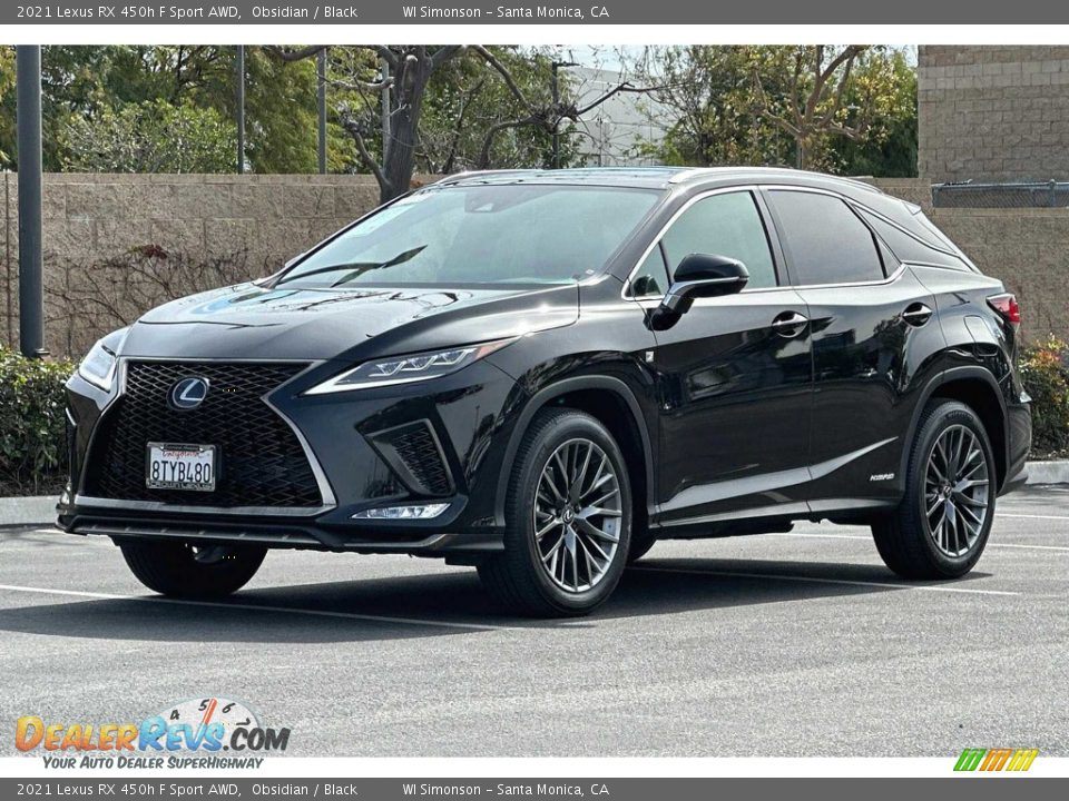 Obsidian 2021 Lexus RX 450h F Sport AWD Photo #8