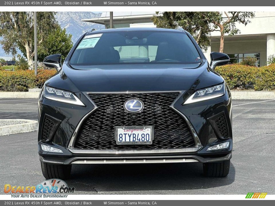 2021 Lexus RX 450h F Sport AWD Obsidian / Black Photo #9