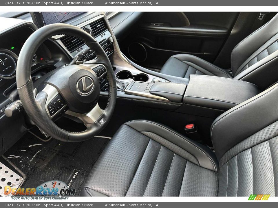 Black Interior - 2021 Lexus RX 450h F Sport AWD Photo #10