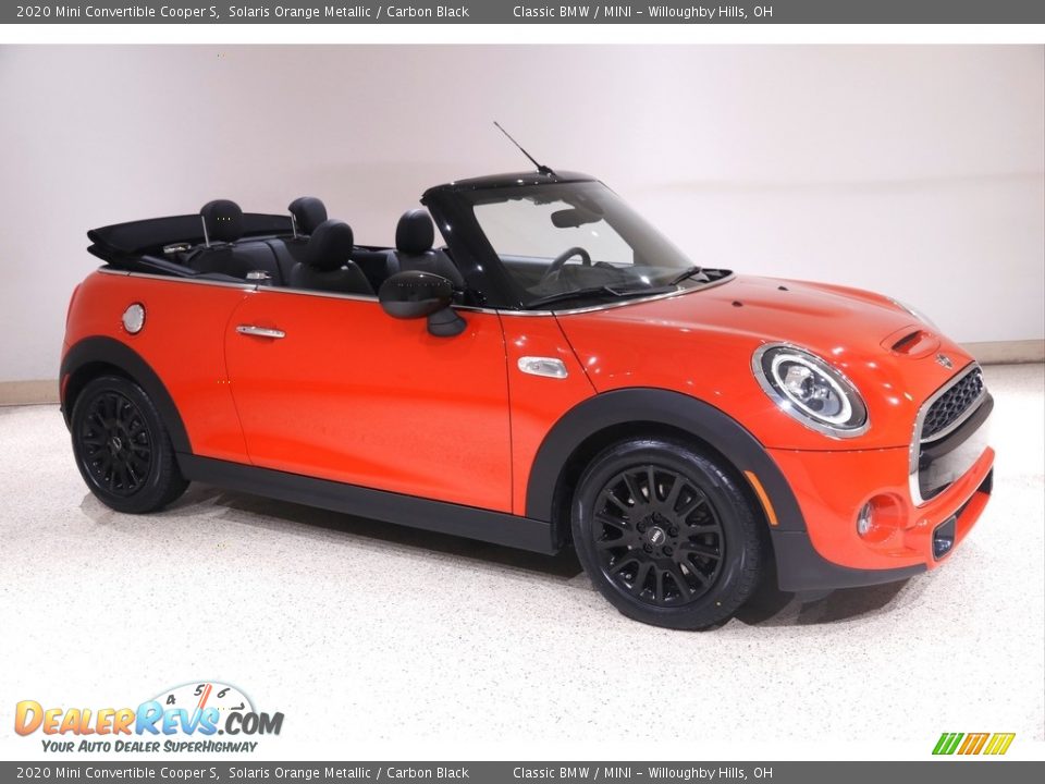 2020 Mini Convertible Cooper S Solaris Orange Metallic / Carbon Black Photo #1