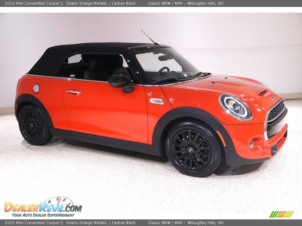 2020 Mini Convertible Cooper S Solaris Orange Metallic / Carbon Black Photo #2