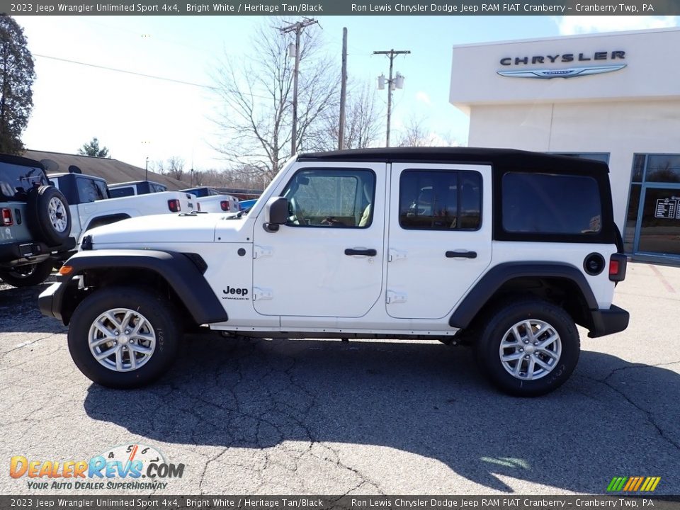 2023 Jeep Wrangler Unlimited Sport 4x4 Bright White / Heritage Tan/Black Photo #2