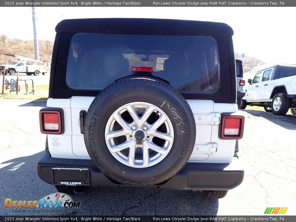 2023 Jeep Wrangler Unlimited Sport 4x4 Bright White / Heritage Tan/Black Photo #4