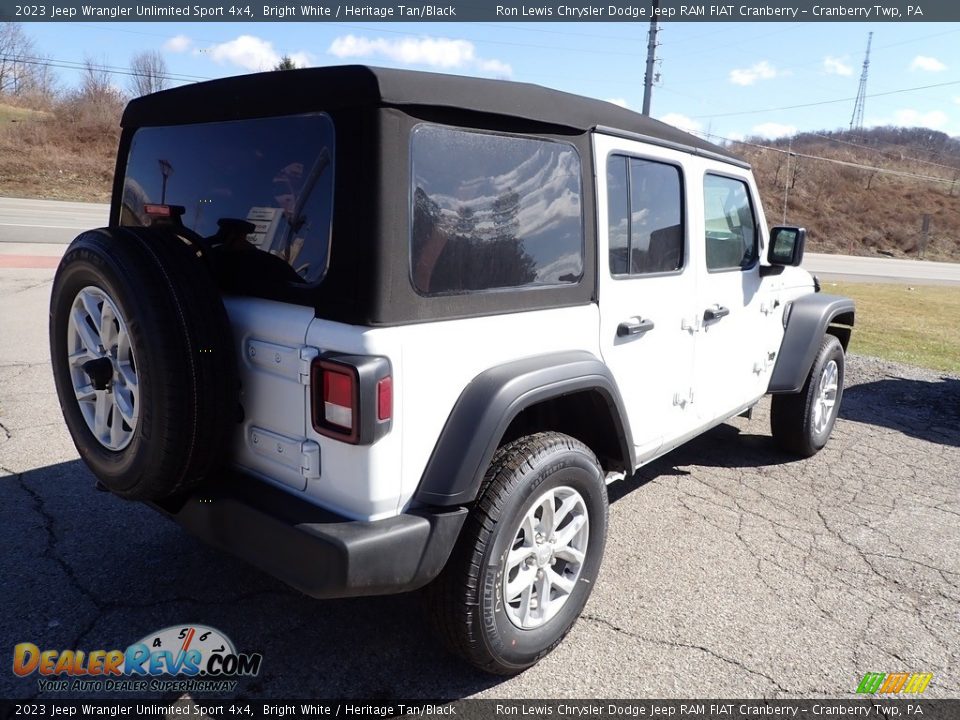 2023 Jeep Wrangler Unlimited Sport 4x4 Bright White / Heritage Tan/Black Photo #5