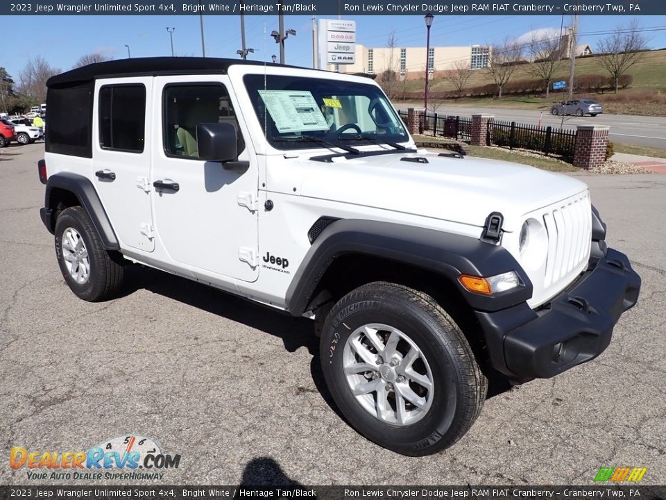 2023 Jeep Wrangler Unlimited Sport 4x4 Bright White / Heritage Tan/Black Photo #7