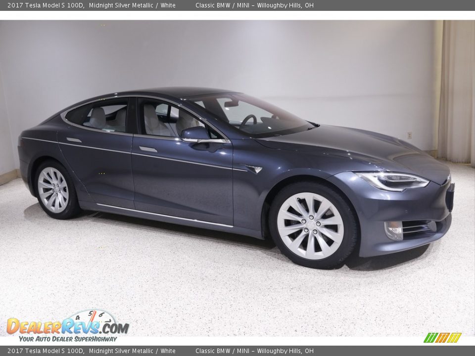 Midnight Silver Metallic 2017 Tesla Model S 100D Photo #1