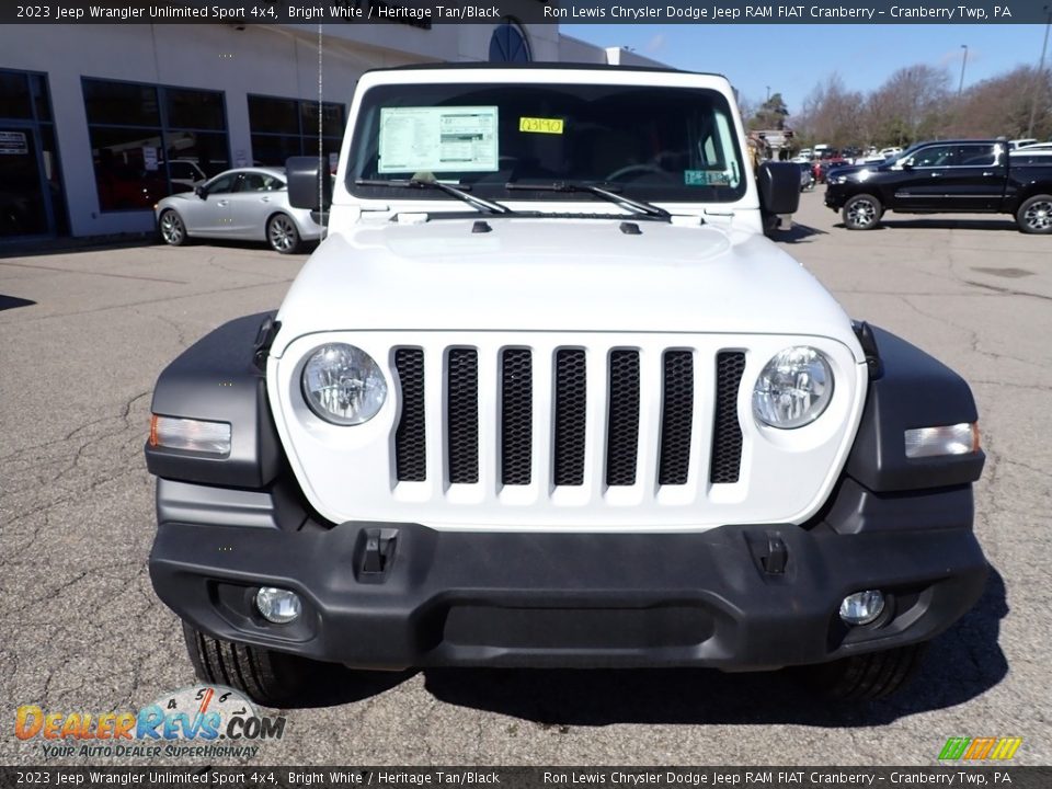 2023 Jeep Wrangler Unlimited Sport 4x4 Bright White / Heritage Tan/Black Photo #8