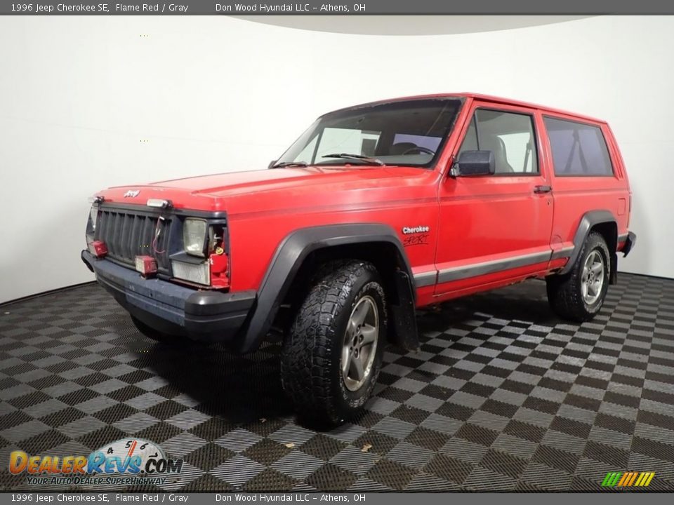 Flame Red 1996 Jeep Cherokee SE Photo #6