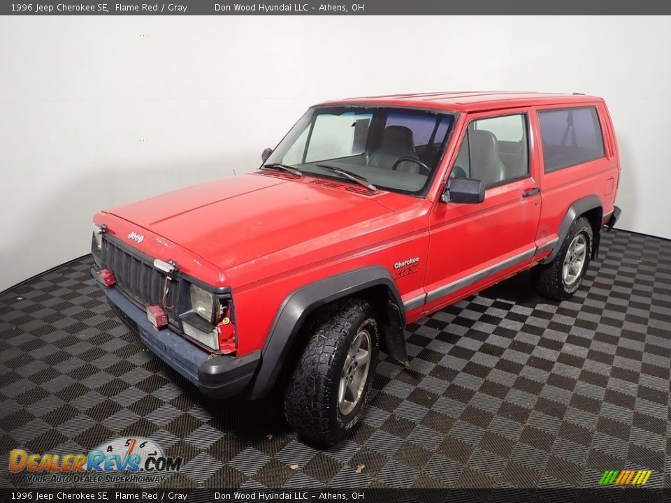 Flame Red 1996 Jeep Cherokee SE Photo #7