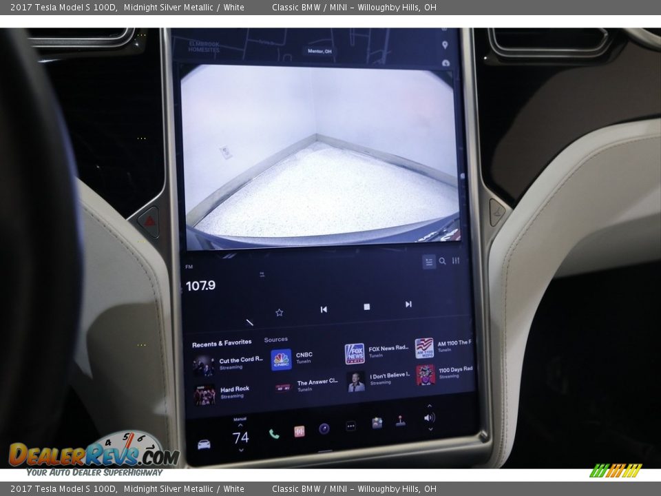 2017 Tesla Model S 100D Midnight Silver Metallic / White Photo #17