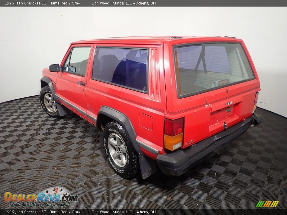 Flame Red 1996 Jeep Cherokee SE Photo #8