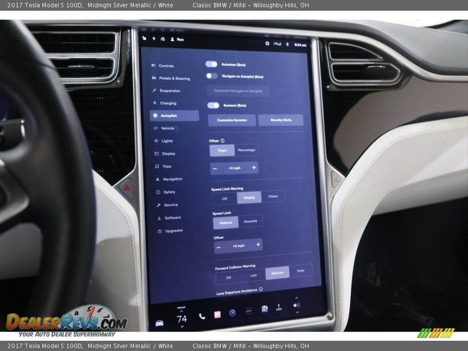Controls of 2017 Tesla Model S 100D Photo #20