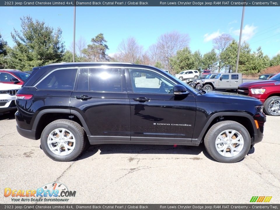 2023 Jeep Grand Cherokee Limited 4x4 Diamond Black Crystal Pearl / Global Black Photo #6