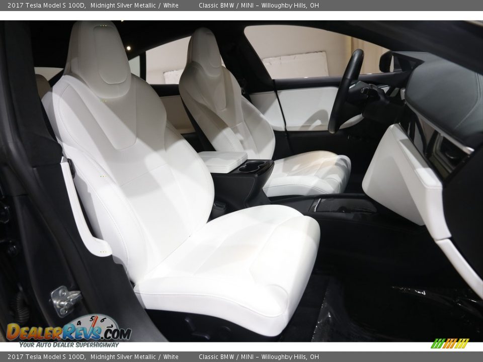 White Interior - 2017 Tesla Model S 100D Photo #25