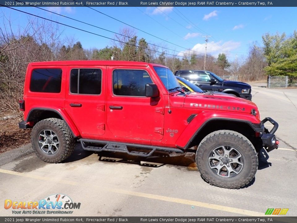 2021 Jeep Wrangler Unlimited Rubicon 4x4 Firecracker Red / Black Photo #4