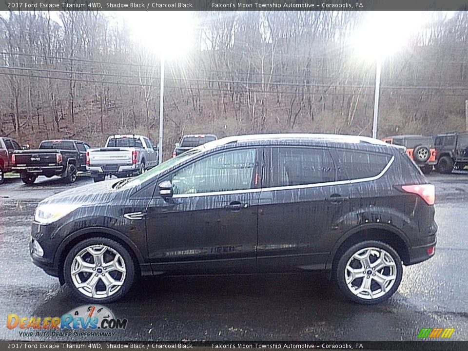 2017 Ford Escape Titanium 4WD Shadow Black / Charcoal Black Photo #6