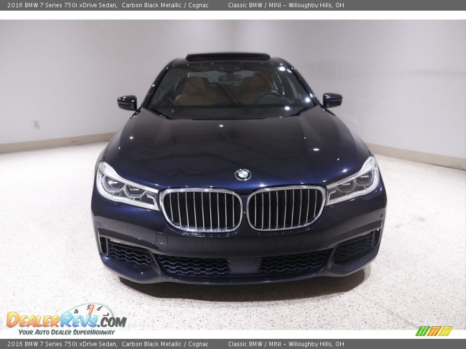 2016 BMW 7 Series 750i xDrive Sedan Carbon Black Metallic / Cognac Photo #2