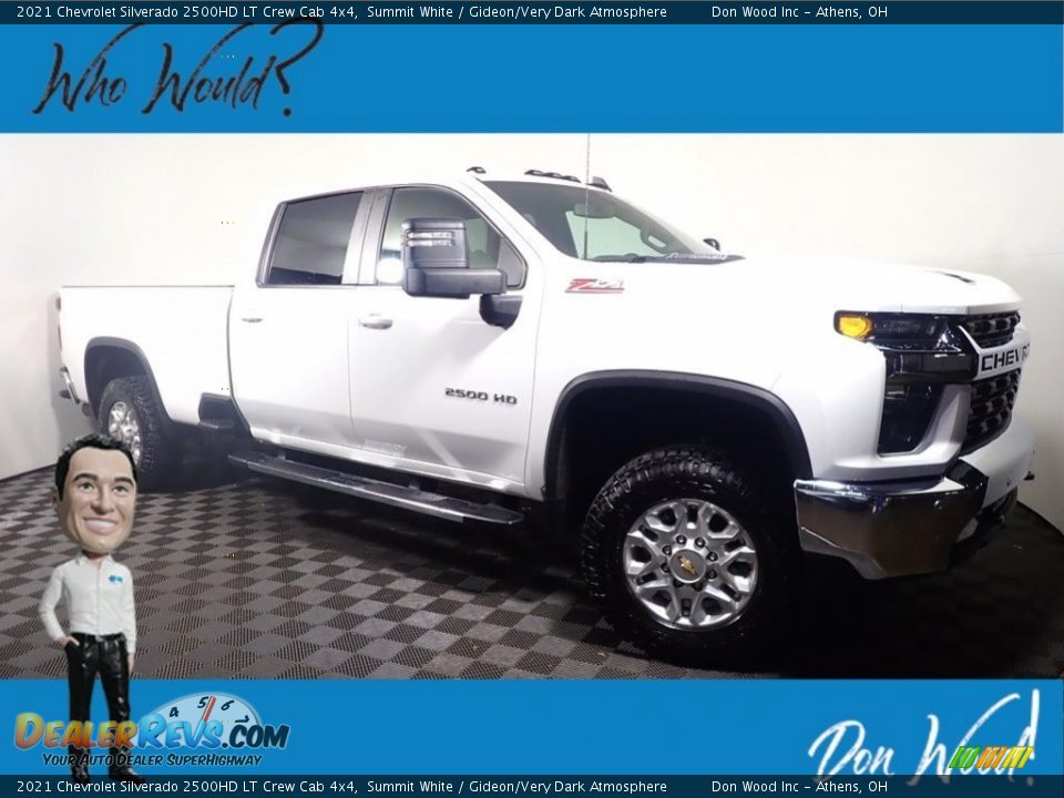 2021 Chevrolet Silverado 2500HD LT Crew Cab 4x4 Summit White / Gideon/Very Dark Atmosphere Photo #1