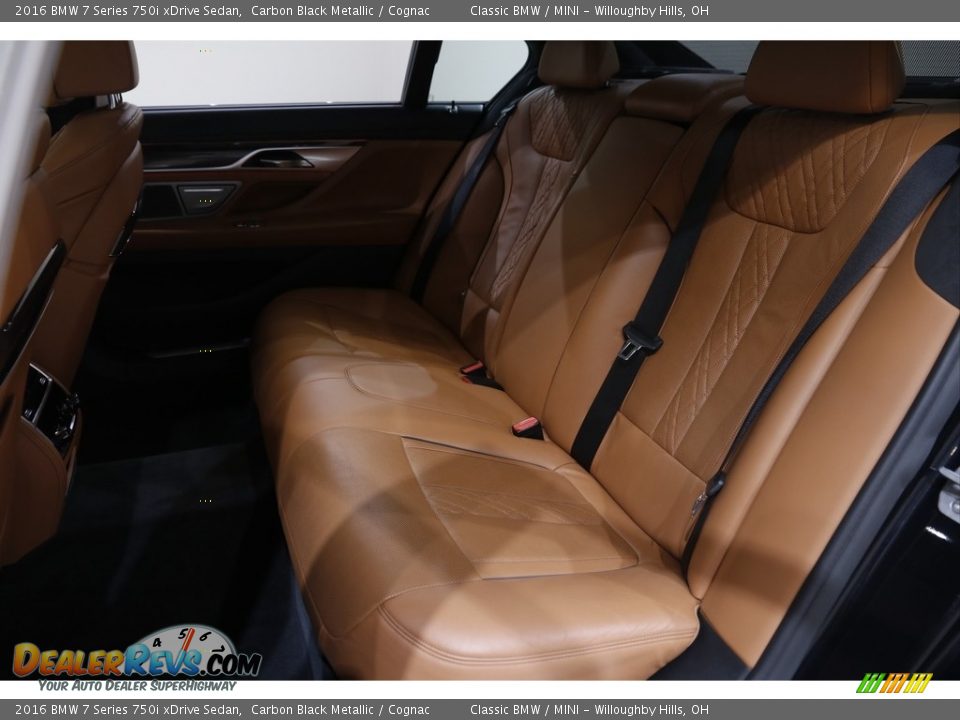 2016 BMW 7 Series 750i xDrive Sedan Carbon Black Metallic / Cognac Photo #22