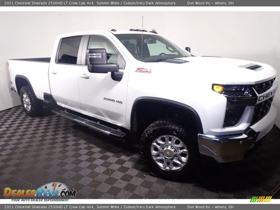 2021 Chevrolet Silverado 2500HD LT Crew Cab 4x4 Summit White / Gideon/Very Dark Atmosphere Photo #3