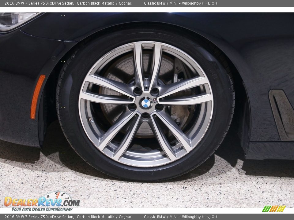 2016 BMW 7 Series 750i xDrive Sedan Carbon Black Metallic / Cognac Photo #26
