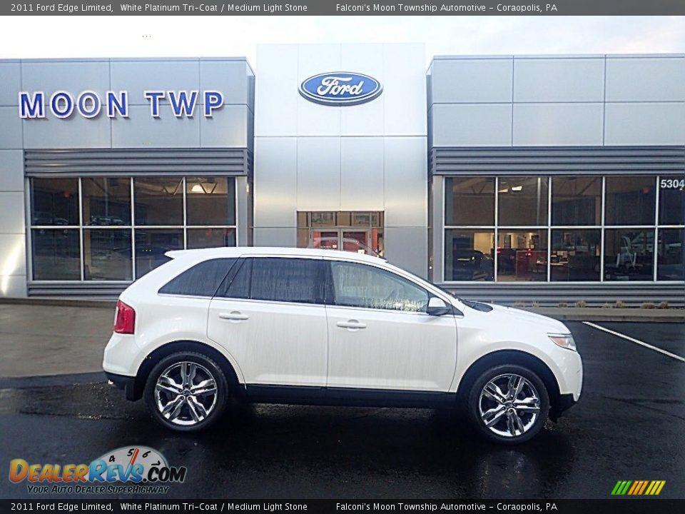 2011 Ford Edge Limited White Platinum Tri-Coat / Medium Light Stone Photo #1