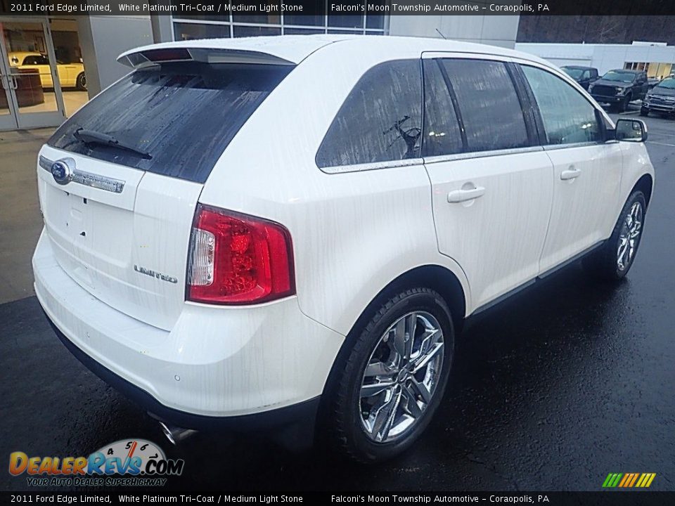 2011 Ford Edge Limited White Platinum Tri-Coat / Medium Light Stone Photo #2