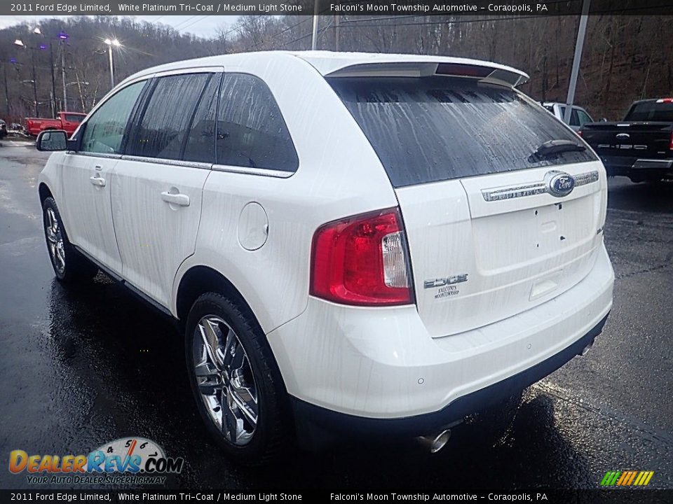 2011 Ford Edge Limited White Platinum Tri-Coat / Medium Light Stone Photo #4