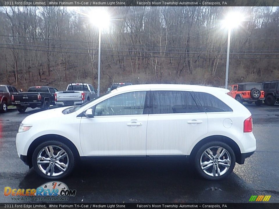 2011 Ford Edge Limited White Platinum Tri-Coat / Medium Light Stone Photo #5