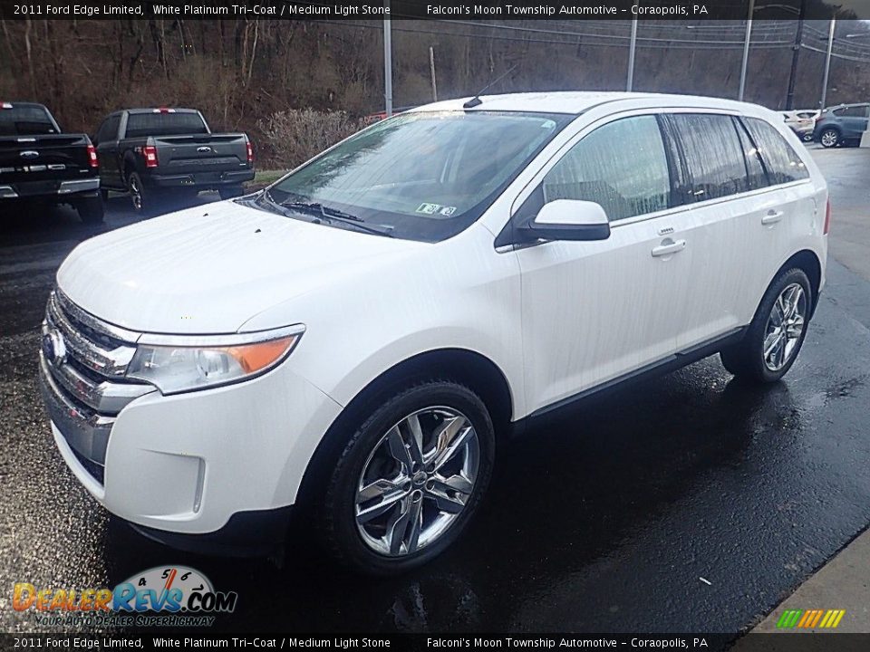 2011 Ford Edge Limited White Platinum Tri-Coat / Medium Light Stone Photo #6