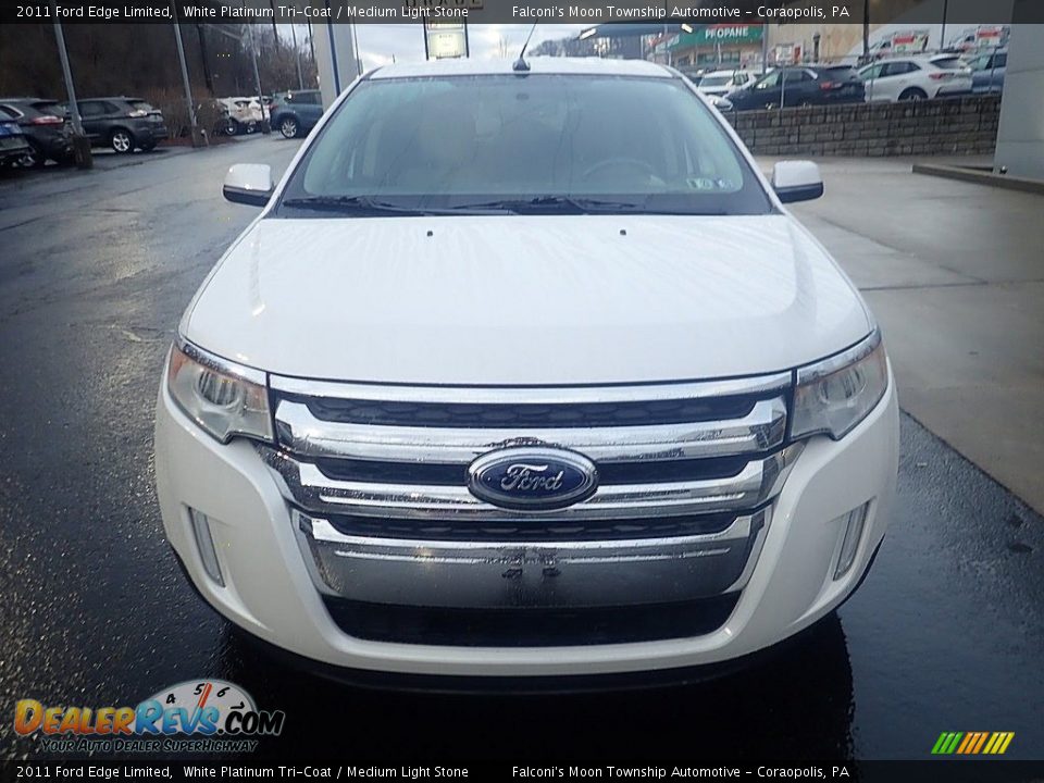 2011 Ford Edge Limited White Platinum Tri-Coat / Medium Light Stone Photo #7