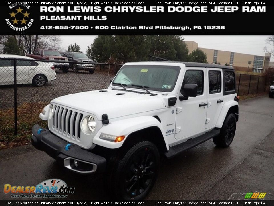 2023 Jeep Wrangler Unlimited Sahara 4XE Hybrid Bright White / Dark Saddle/Black Photo #1