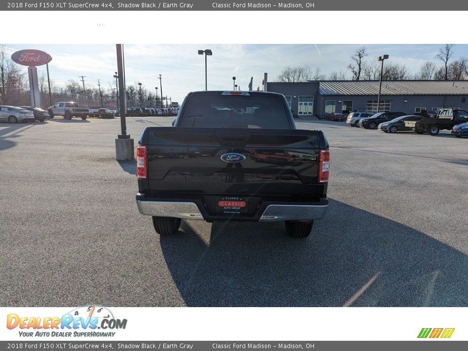 2018 Ford F150 XLT SuperCrew 4x4 Shadow Black / Earth Gray Photo #4