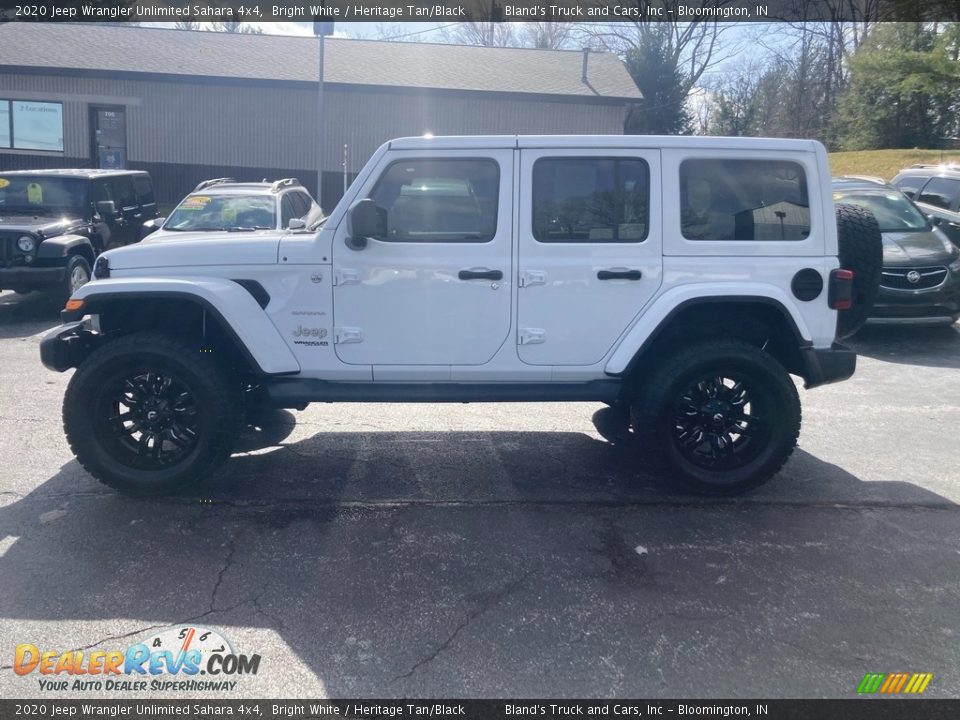 2020 Jeep Wrangler Unlimited Sahara 4x4 Bright White / Heritage Tan/Black Photo #1