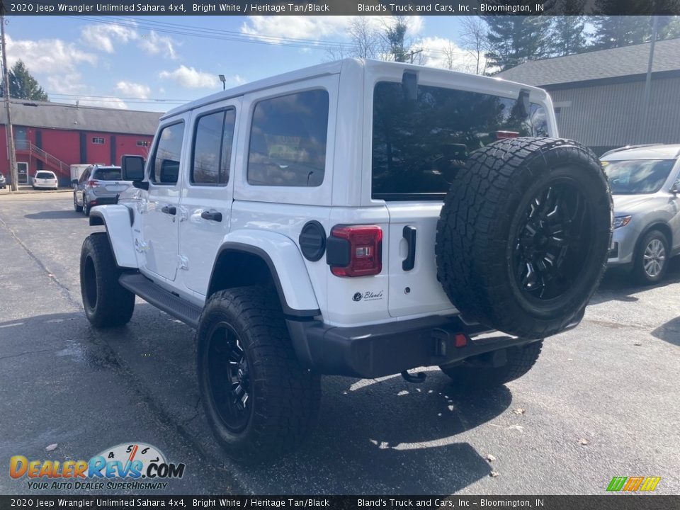 2020 Jeep Wrangler Unlimited Sahara 4x4 Bright White / Heritage Tan/Black Photo #3