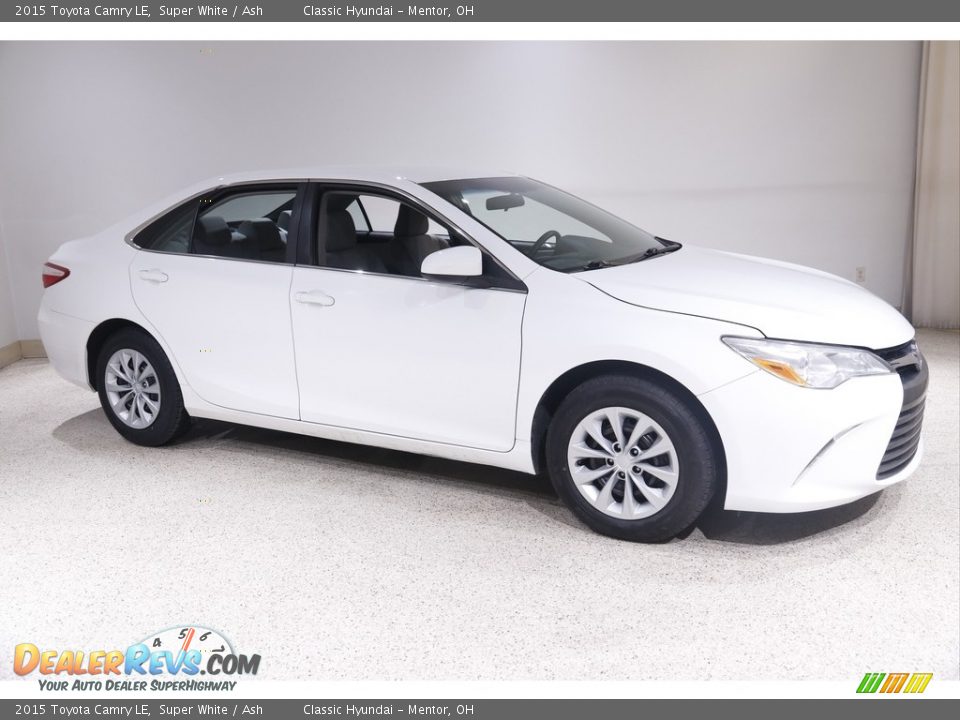 2015 Toyota Camry LE Super White / Ash Photo #1