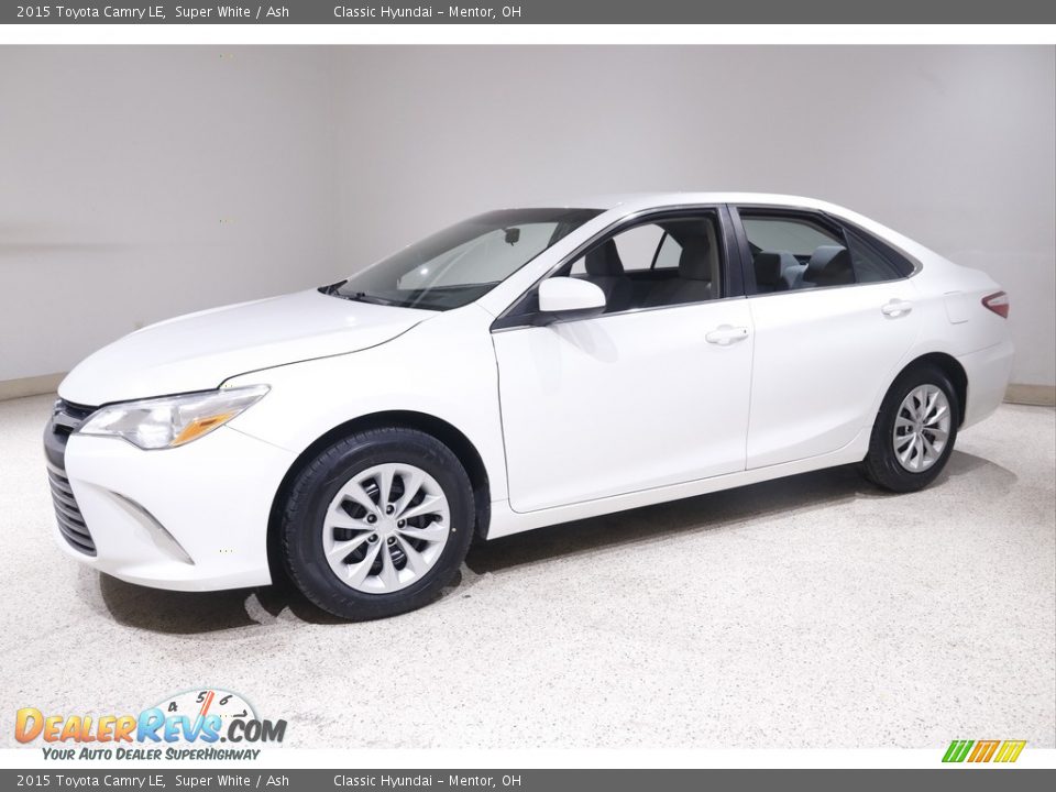 2015 Toyota Camry LE Super White / Ash Photo #3