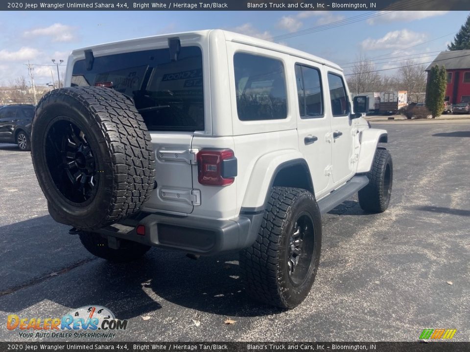 2020 Jeep Wrangler Unlimited Sahara 4x4 Bright White / Heritage Tan/Black Photo #7