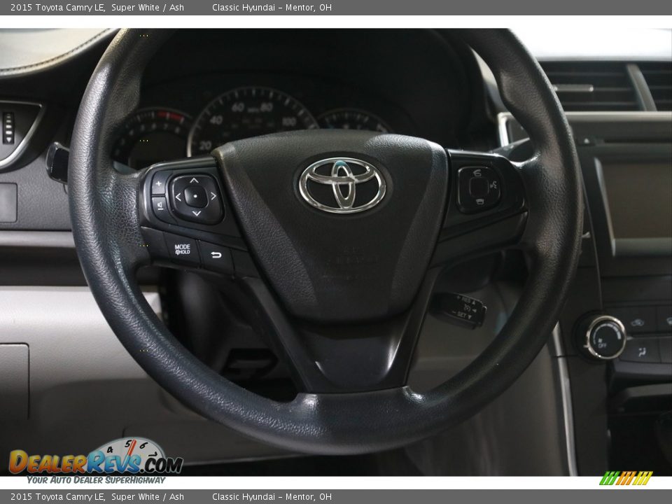 2015 Toyota Camry LE Super White / Ash Photo #7