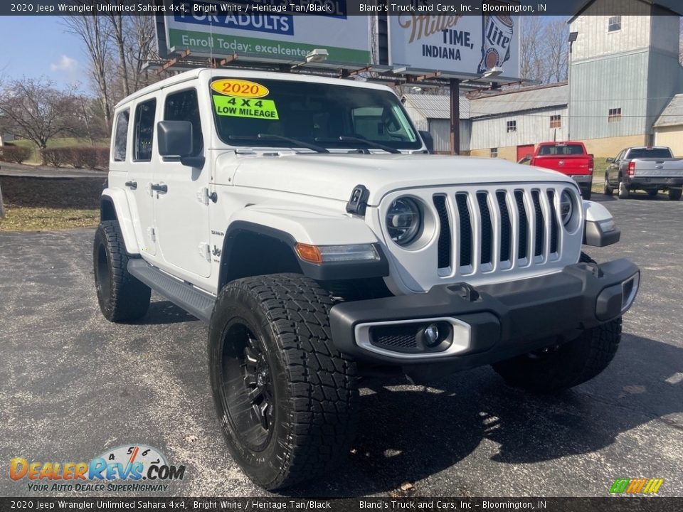 2020 Jeep Wrangler Unlimited Sahara 4x4 Bright White / Heritage Tan/Black Photo #8