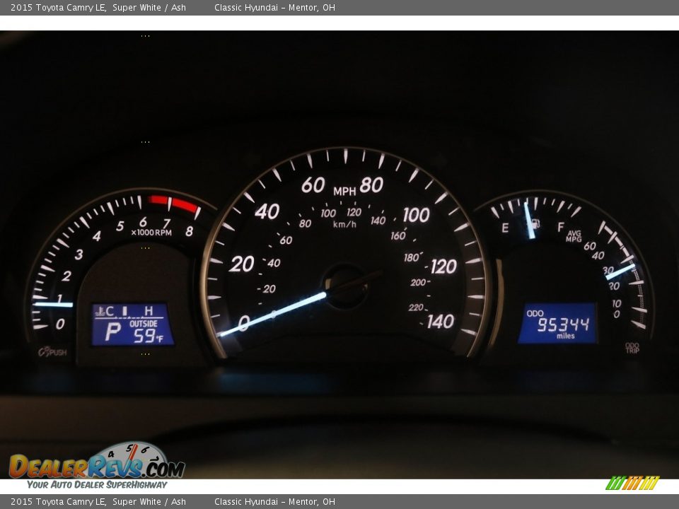 2015 Toyota Camry LE Super White / Ash Photo #8