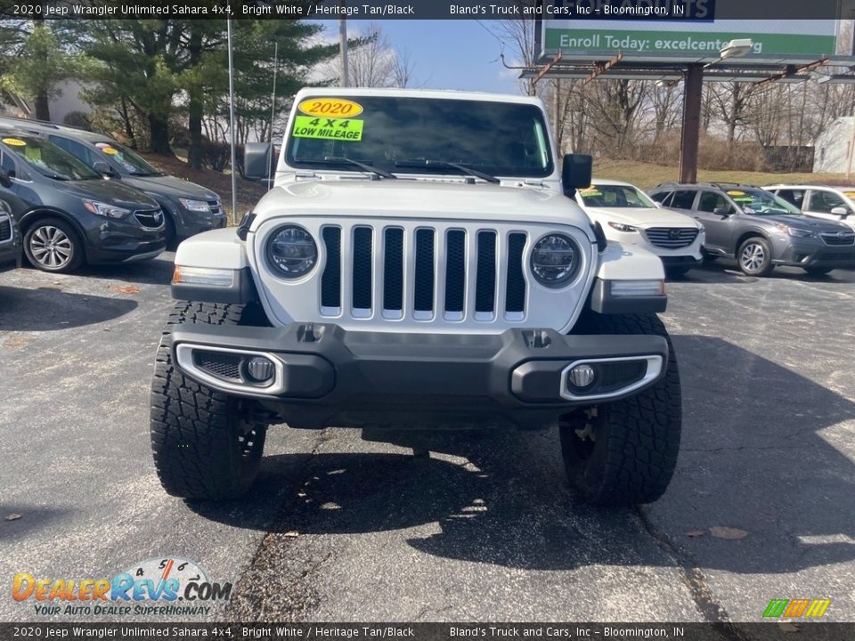 2020 Jeep Wrangler Unlimited Sahara 4x4 Bright White / Heritage Tan/Black Photo #9