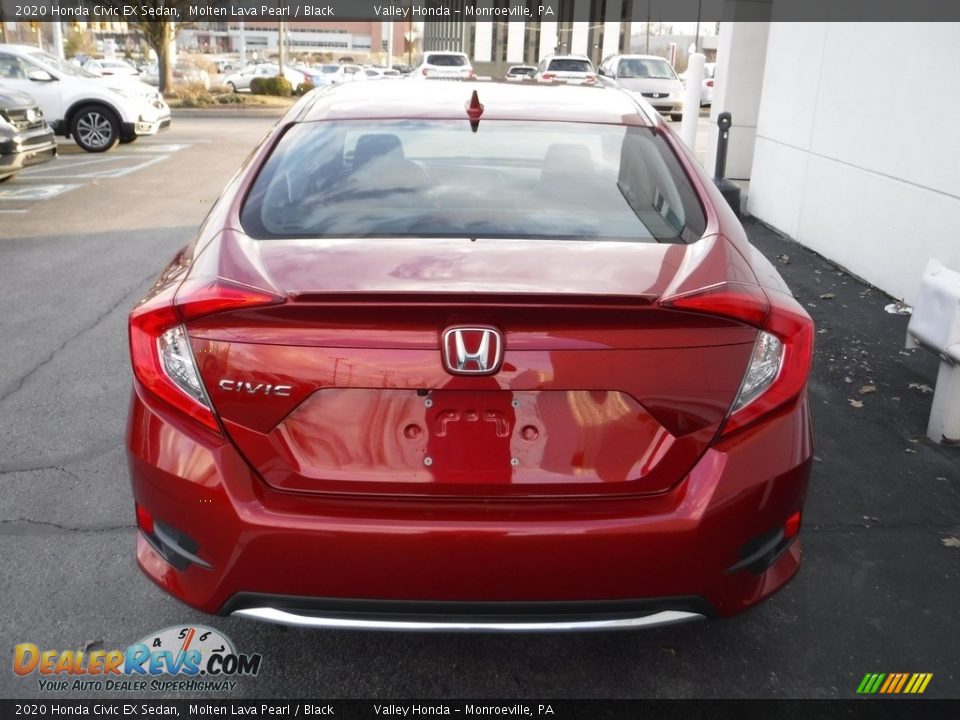 2020 Honda Civic EX Sedan Molten Lava Pearl / Black Photo #8